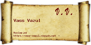 Vass Vazul névjegykártya
